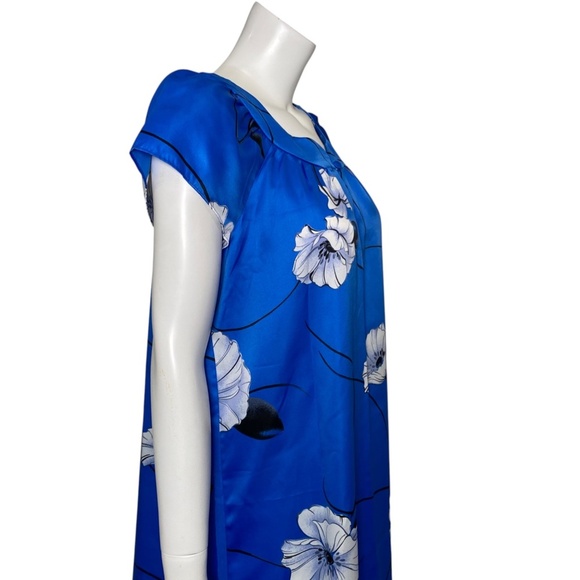 Vintage Nani of Hawaii Muumuu Maxi Dress Kaftan Size 12 Cap Sleeves Floral - Picture 4 of 7